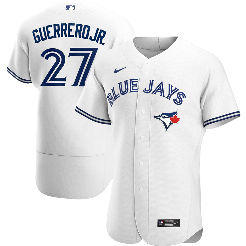 MLB Men Toronto Blue Jays 27 Vladimir Guerrero Jr. Nike White Home 2020 Authentic Player Jersey